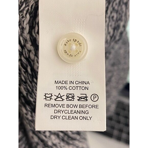 Kate Spade New York Womens Pullover Sweater Gray Marled Detachable Collar Bow S - Picture 6 of 9